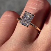 Radiant Cut Moissanite Engagement Ring